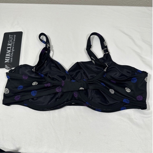 NWT Miraclesuit [ 38DD ] Spotted Surplice Bra Top + [‎ 14 ] Norma Jean Bottom - Picture 13 of 16